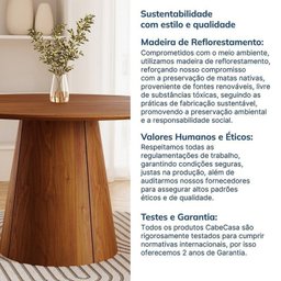 Conjunto Baobá 120cm com 4 Cadeiras Jandaia CabeCasa MadeiraMadeira - 15