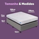 Ver imagem 2 de Cama Box Queen Desmontável Cinza + Colchão Umaflex Fit Firm D33 17cm Altura - Orthocamas