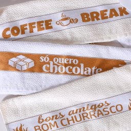 Kit 6 Pano de Copa Buongusto Stile Atoalhado Algodão Felpudo 44x65 Branco/creme - 2