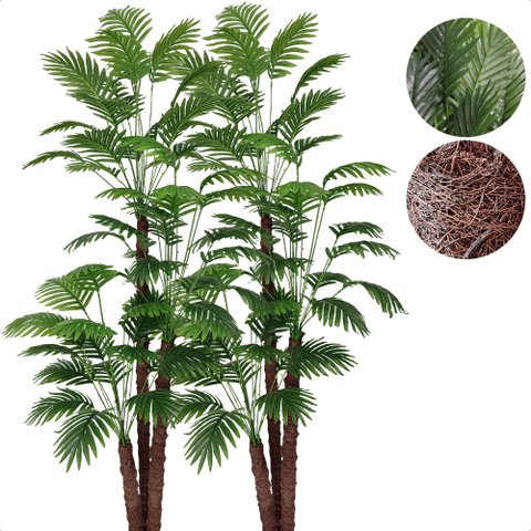 Kit 2 Arvore Coqueiro Palmeira Artificial sem Vaso Decoração