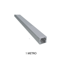 Perfil de Led Sobrepor Anodizado (Prata) 1 Metro - 1