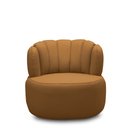 Ver imagem 5 de Kit 2 Poltronas Decorativas Mariele Sala de Estar Base Giratória em Aço Couro Caramelo G88 - Gran Be