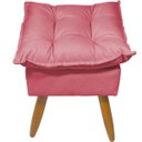 Ver imagem 4 de Puff Decorativo Quadrado para Sala Quarto Penteadeira Recepção Alice Suede Rosê Pés Palito