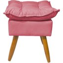 Ver imagem 3 de Puff Decorativo Quadrado para Sala Quarto Penteadeira Recepção Alice Suede Rosê Pés Palito