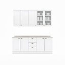 Ver imagem 4 de Cozinha Compacta 100% Mdf 4 Peças com Portas de Vidro Americana
