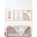 Ver imagem 1 de Kit 3 Quadros Decorativos Infantil Arco Iris No2