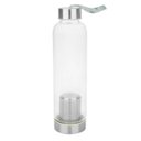 Ver imagem 3 de Garrafa Garrafinha Vidro Com Infusor Inox Chá Água 550ml:Cinza