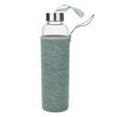 Ver imagem 1 de Garrafa Garrafinha Vidro Com Infusor Inox Chá Água 550ml:Cinza