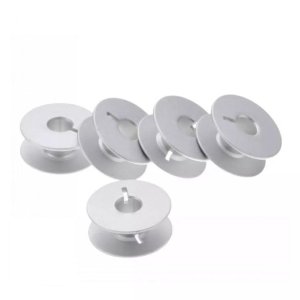 Kit 25 Bobinas Carretilha Alumínio e Ferro Máquina Zig Zag Industrial - [55623a] + Caixa de Bobina