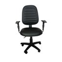 Ver imagem 1 de Cadeira Escritório Ergonômica Executiva Work Comfort Nr17 Giratória Corino Costura com Rodízios