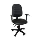 Ver imagem 3 de Cadeira Escritório Ergonômica Executiva Work Comfort Nr17 Giratória Corino Costura com Rodízios