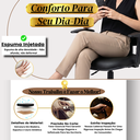 Ver mais imagens de Cadeira Escritório Ergonômica Executiva Work Comfort NR17 Giratória Corino Costura com Rodízios