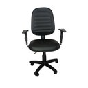 Ver imagem 3 de Cadeira Escritório Ergonômica Executiva Work Comfort NR17 Giratória Corino Costura com Rodízios