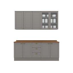 Cozinha Compacta 100% Mdf 4 Peças com Portas de Vidro Americana - 4