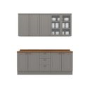 Ver imagem 4 de Cozinha Compacta 100% Mdf 4 Peças com Portas de Vidro Americana