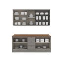 Ver imagem 3 de Cozinha Compacta 100% Mdf 4 Peças com Portas de Vidro Americana