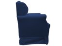 Ver imagem 3 de Poltrona Cadeira De Amamentação Com Balanço Manu Suede Azul Marinho Mz Decor