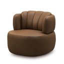 Ver imagem 4 de Poltrona Decorativa Cheval Giratória 360° em Couro Livintus Leather