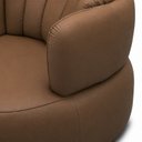 Ver imagem 5 de Poltrona Decorativa Cheval Giratória 360° em Couro Livintus Leather
