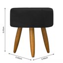 Ver imagem 2 de Kit 04 Puff Decorativo Redondo - Preto Preto