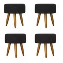 Ver imagem 1 de Kit 04 Puff Decorativo Redondo - Preto Preto