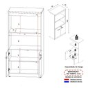 Ver imagem 6 de Armário para Escritório 2 Portas com Chave Yaris YAR8017 Marrom/Preto - Gebb Work