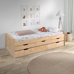 Bicama Solteiro em Madeira Maciça - 1