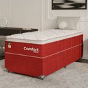Ver imagem 7 de Cama Box Baú Solteiro + Colchão Comfort Class Pillow Top Vinho/suede Vinho
