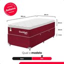 Ver imagem 4 de Cama Box Baú Solteiro + Colchão Comfort Class Pillow Top Vinho/suede Vinho