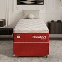 Ver mais imagens de Cama Box Baú Solteiro + Colchão Comfort Class Pillow Top Vinho/suede Vinho