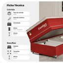Ver imagem 3 de Cama Box Baú Solteiro + Colchão Comfort Class Pillow Top Vinho/suede Vinho