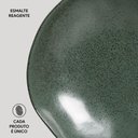 Ver imagem 3 de Kit 4 Pratos Fundos Orgânico 21cm Cerâmica Verde 600ml Arauc