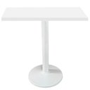 Ver imagem 1 de Mesa Zeta Ferro Branco 75 Cm (alt) Disco Redondo Tampo Mdp Quadrado 70 Cm (larg) X 2,50 Cm Alt