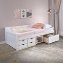 Ver imagem 1 de Cama Roma 90x190cm Madeira Maciça Branco