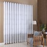 Cortina Luxo Gaze de Linho Bordada Forro Microfibra Alto Padrão 6,00x2,80 Cinza - 1
