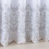 Cortina Luxo Gaze de Linho Bordada Forro Microfibra Alto Padrão 6,00x2,80 Cinza - 3