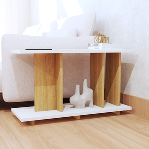 Mesa Lateral Sofá Mesinha de Apoio Canto Decoração Minimalista Branco