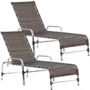 Ver imagem 1 de 2 Espreguiçadeiras de Piscina Varanda Fibra Sintética - Argila