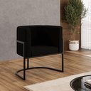 Ver imagem 6 de Poltrona Cadeira Decorativa Lua Base de Ferro Black Preto
