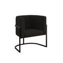 Ver imagem 1 de Poltrona Cadeira Decorativa Lua Base de Ferro Black Preto