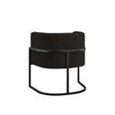 Ver imagem 2 de Poltrona Cadeira Decorativa Lua Base de Ferro Black Preto
