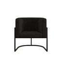 Ver imagem 3 de Poltrona Cadeira Decorativa Lua Base de Ferro Black Preto