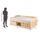 Ver imagem 3 de Cama Maxima 90x190cm Madeira Maciça Amarelo