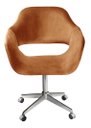 Ver imagem 1 de Cadeira Para Escritório E Home Office Zara Base Giratória - Veludo Terracota