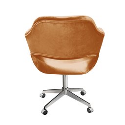 Cadeira Para Escritório E Home Office Zara Base Giratória - Veludo Terracota - 3