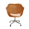 Cadeira Para Escritório E Home Office Zara Base Giratória - Veludo Terracota - 3