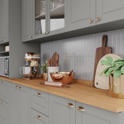 Cozinha Completa 7 Peças 100% Mdf com Tampo Americana - 5