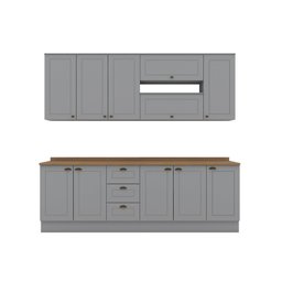 Cozinha Completa 7 Peças 100% Mdf com Tampo Americana - 4