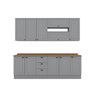 Cozinha Completa 7 Peças 100% Mdf com Tampo Americana - 4