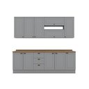 Ver imagem 3 de Cozinha Completa Modulada 7 Peças com Tampo 100% MDF 240cm Americana